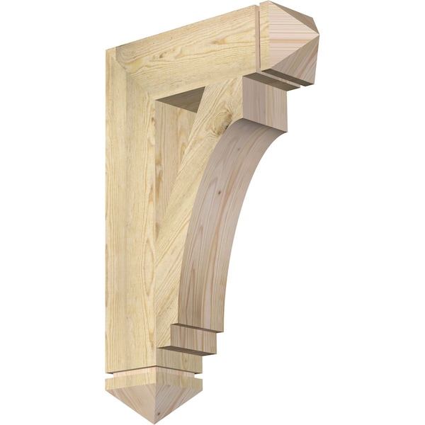Ekena Millwork Imperial Arts & Crafts Rough Sawn Bracket, Douglas Fir, 6"W x 22"D x 34"H BKT06X22X34IMP03RDF - main
